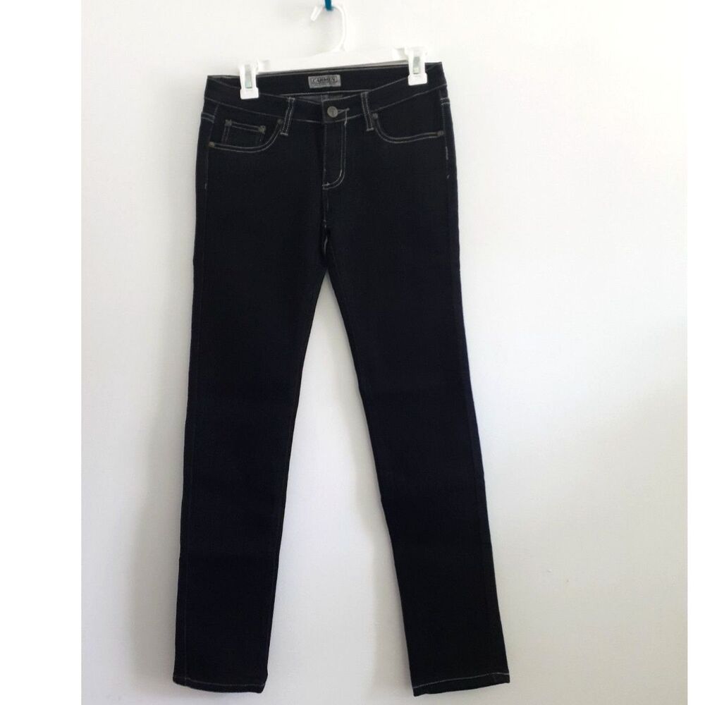 Carmen Best Fashion Jeans  Black Studded Back Pocket Butterfly Shape Size 5